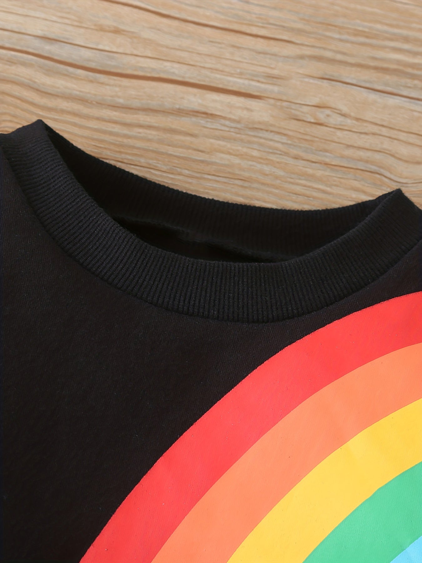 Boys Cartoon Rainbow Print Sweatshirt