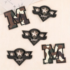 5pcs Men's Camouflage Patch Embroidered Badge DIY Brooch Costume Decoration