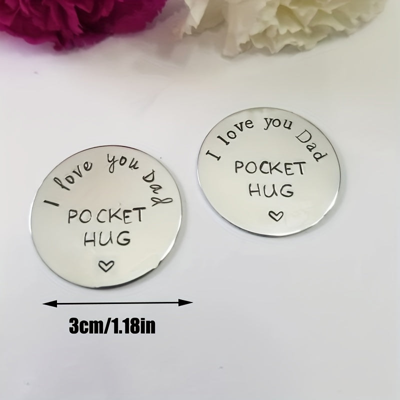 Men's POCKET HUG Love Token I Love You Dad Father's Gift
