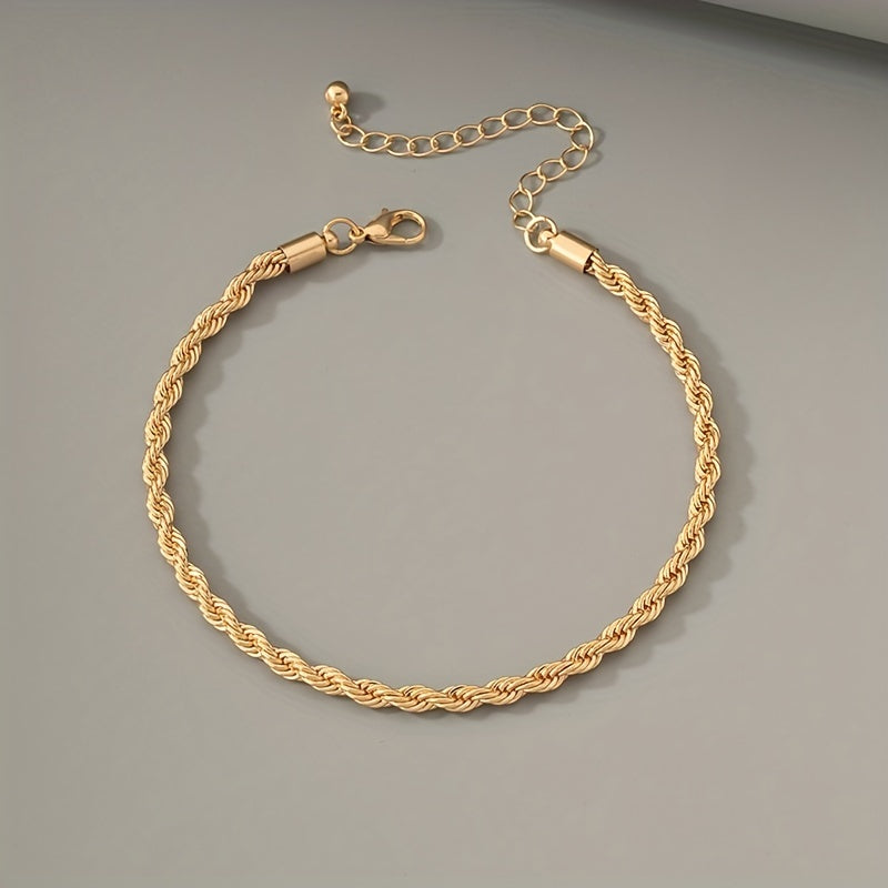 Minimalist Braided Chain Bracelet For Men Daily Decoration Gift