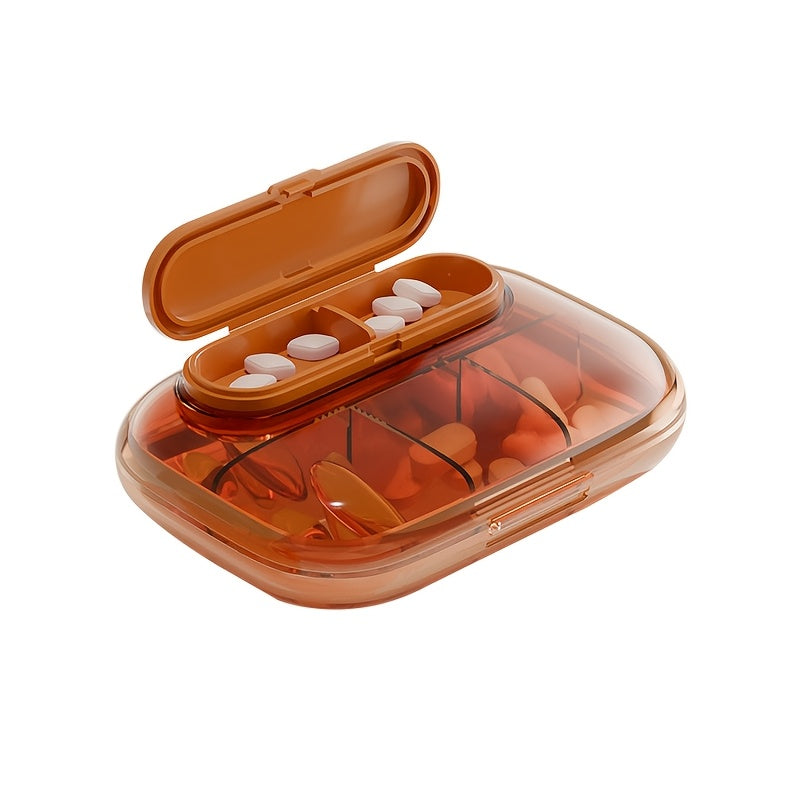 6 Compartment Portable Pill Organizer Airtight Storage Box