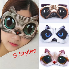 3D Animal Sleep Mask Cat Dog Eye Mask For Men And Women