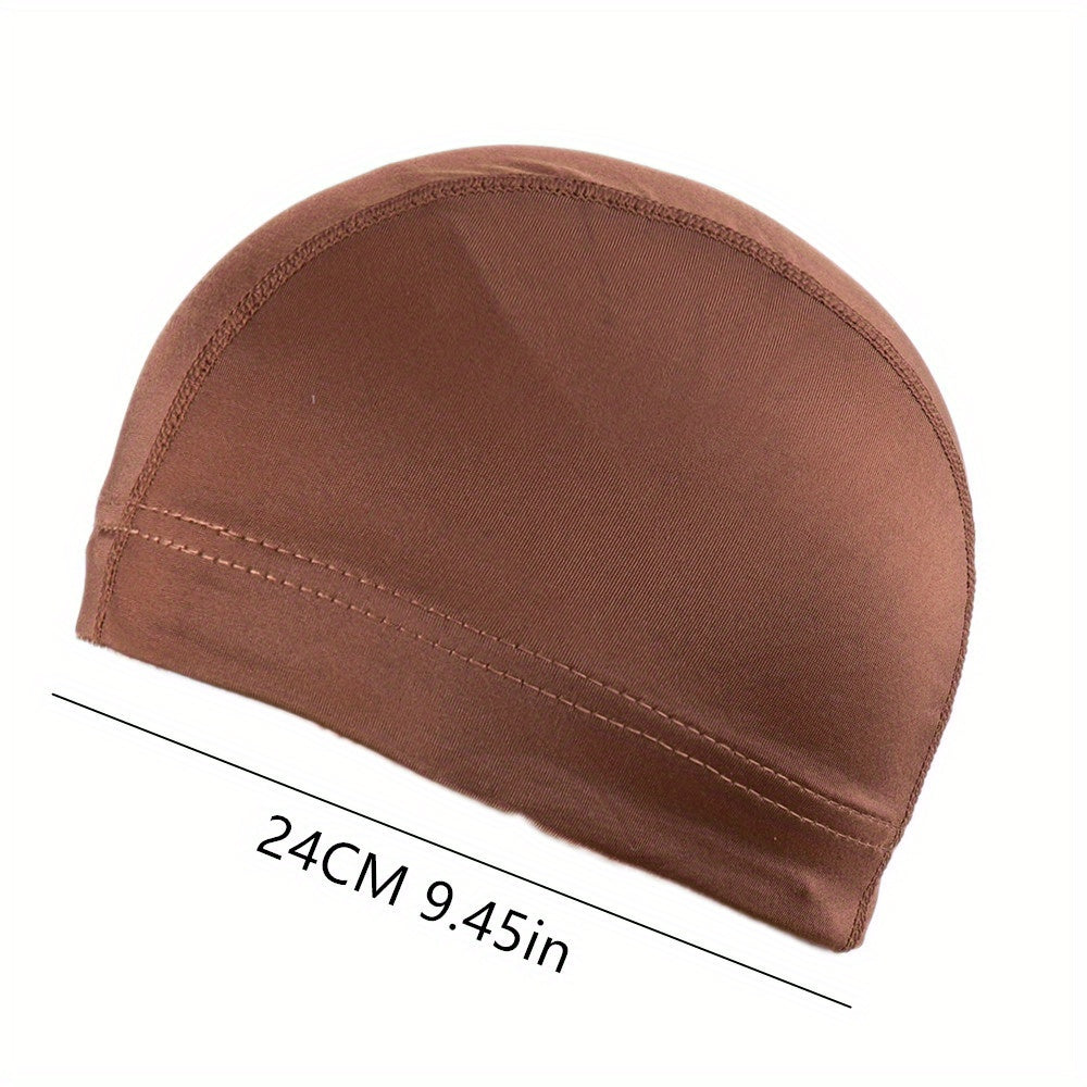Firesara Fabric Swim Cap High Elasticity One Size Wig Cap For Men