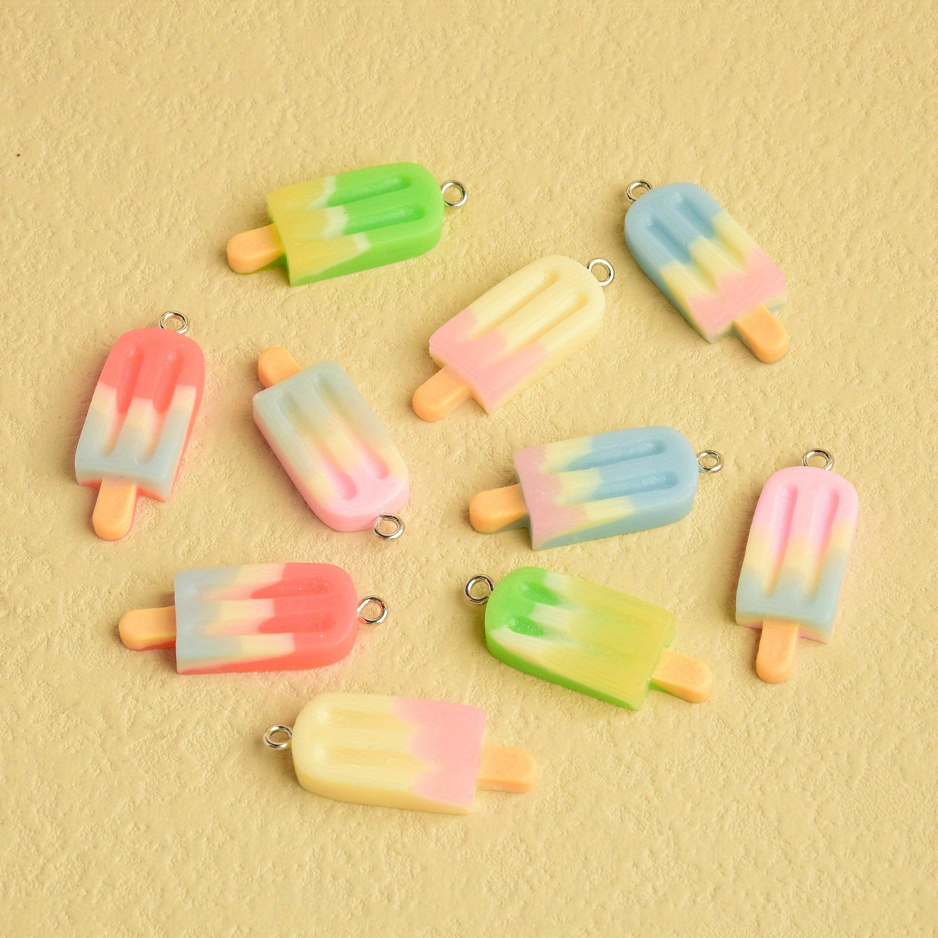 10pcs Polyresin Popsicle DIY Pendant For Women For Jewelry Making