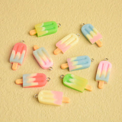 10pcs Polyresin Popsicle DIY Pendant For Women For Jewelry Making