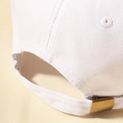Camellia Embroidery Cotton Baseball Cap Block Sun Hat Adjustable Dad Hats