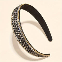 Baroque Rhinestone Headband Retro Style Hair Band Wide Brim Hair Accessories