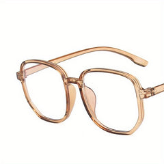 Clear Lens Glasses Geometric Frame Eyeglasses Anti Light Eyewear