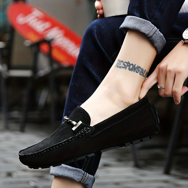 Men's Breathable Lace Loafers Slip On Casual Shoes