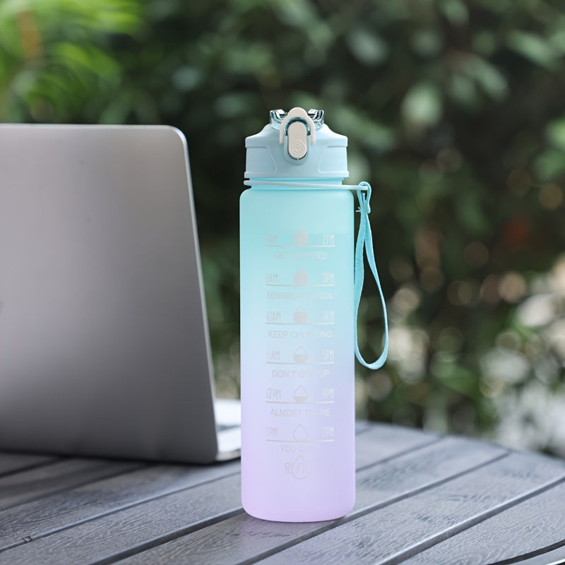 750ml Gradient Water Bottle with Straw