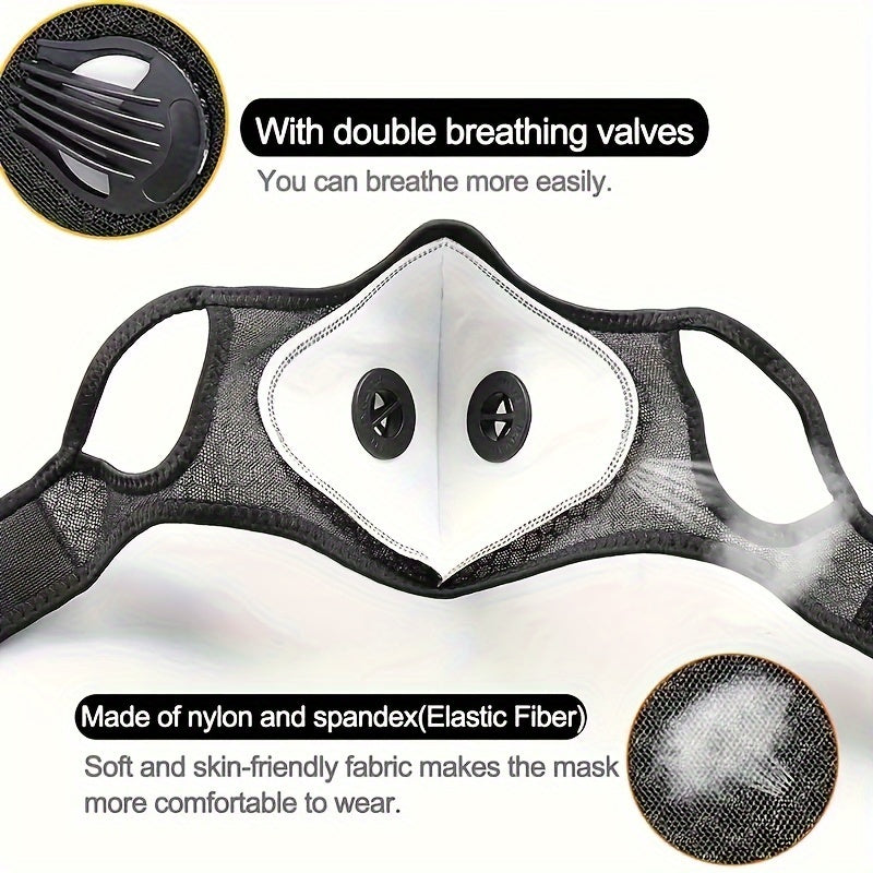 Winter Cycling Mask 10PCS Set Anti Fog Windproof Warm Mask Filtering Accessories