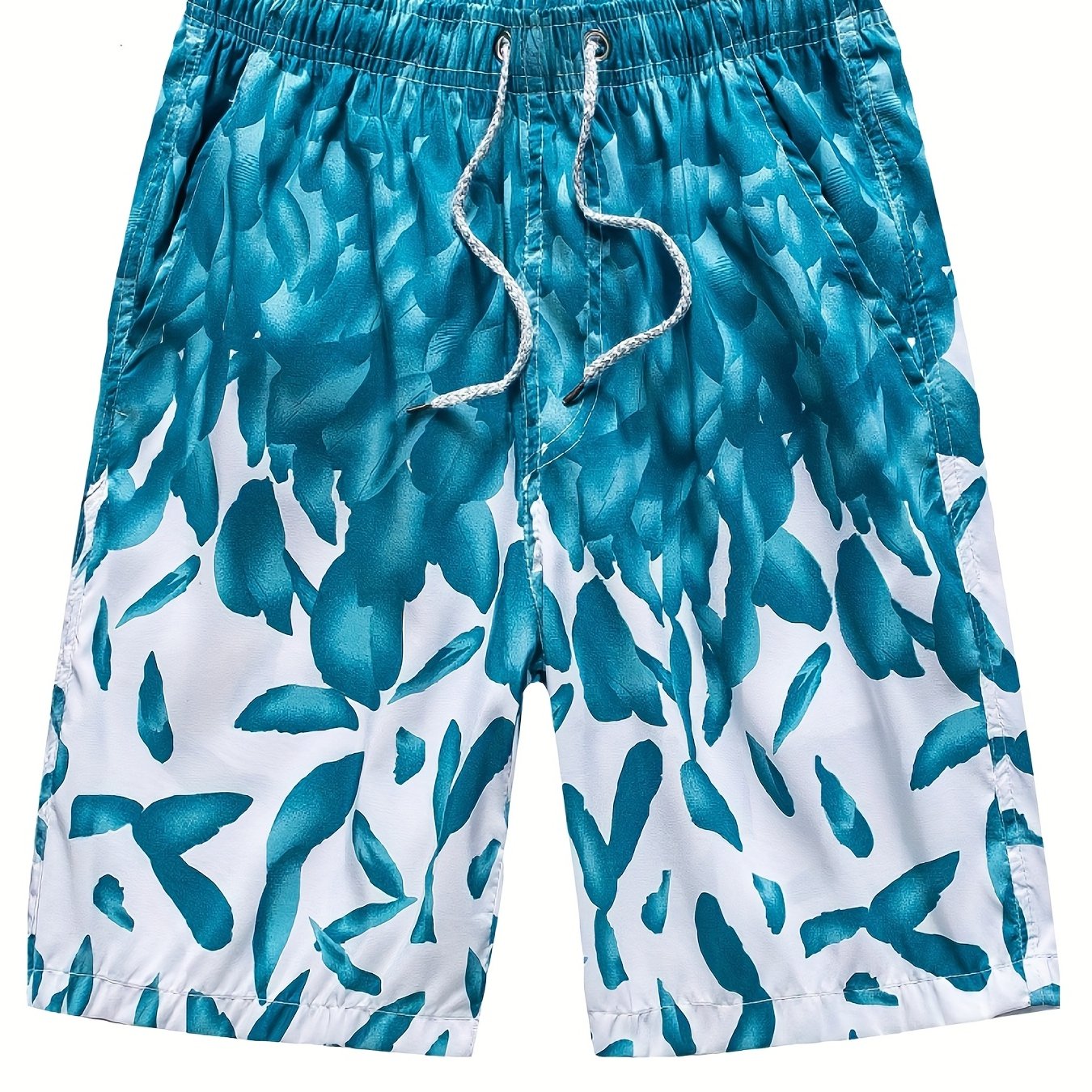 Floral & Geometric Patterns Beach Shorts Men's Drawstring Shorts