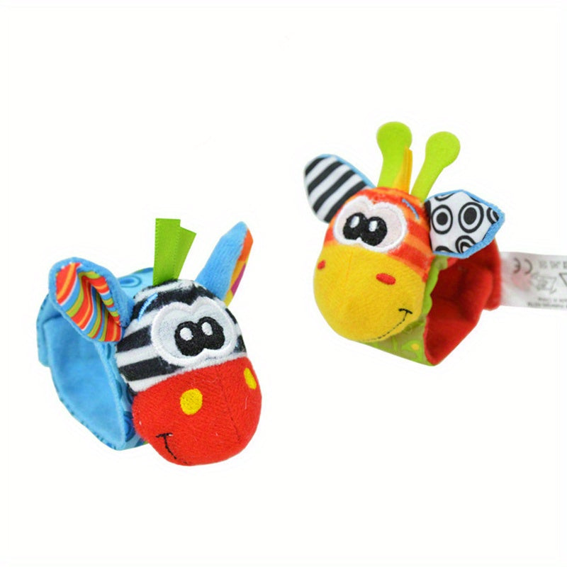 2pcs Baby Rattle Toys Stuffed Animals Wrist Foot Finder Socks
