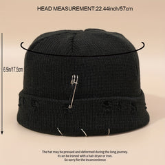 Winter Warm Knitted Woolen Hat Men Women Melon Skin Hat