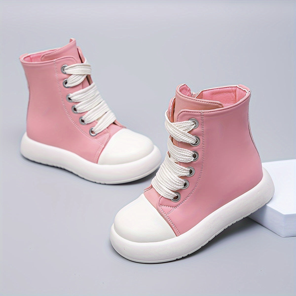 Kids High Top Skate Shoes Non Slip Waterproof Sneakers