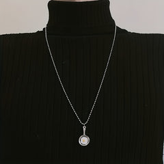 Vintage Silver Alloy Pan Necklace Pendant Kitschy Fun Saucepan Collarbone Chain