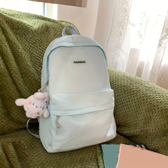 Heart Jacquard Backpack For Women Solid Rucksack Casual Travel Schoolbag