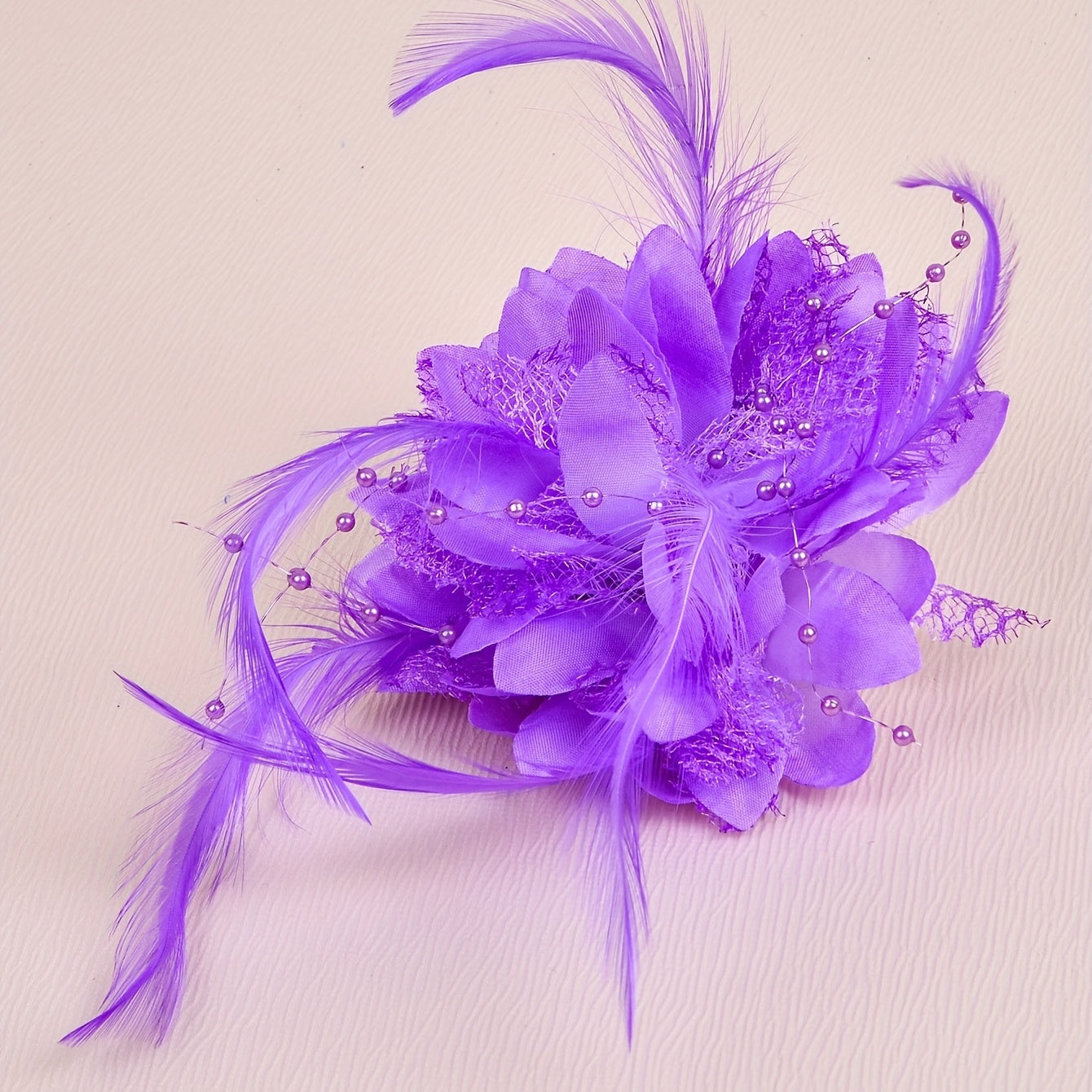 Mesh Flower Head Piece Faux Feather Head Piece Women's Hair Accessories