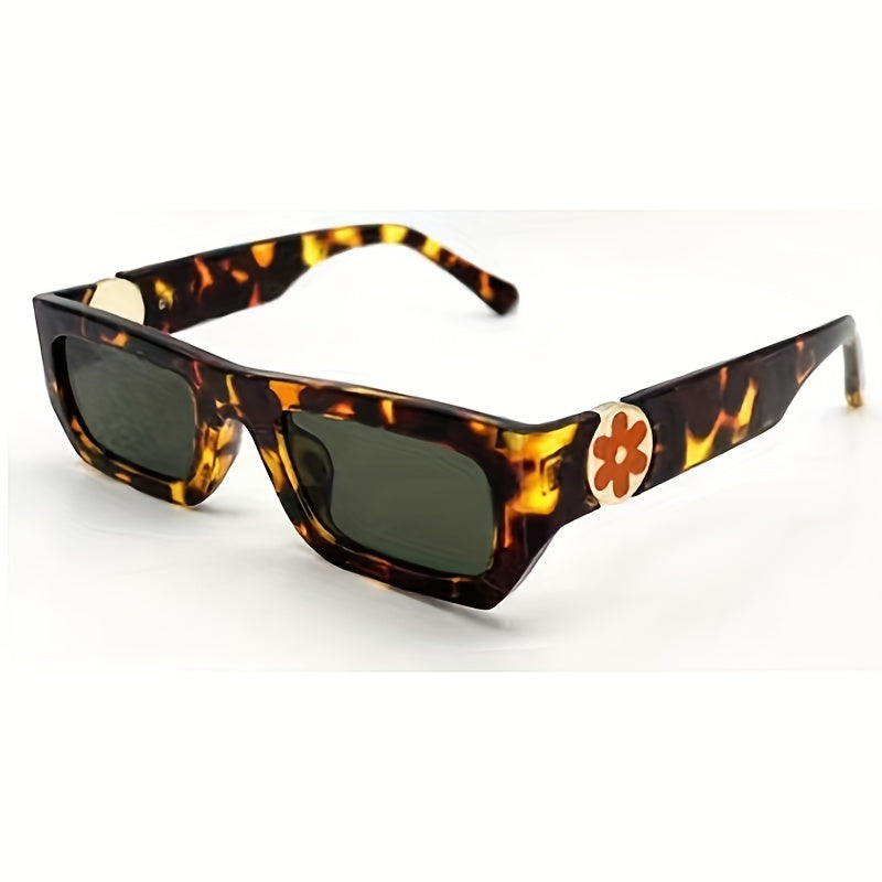 Men's Square Mixed Sunglasses Stainless Steel Anti UV400 Vintage Eyewear