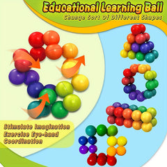 Autism Sensory Toys For Kids - Inseparable Rainbow Ball - Fidget Toys Adults