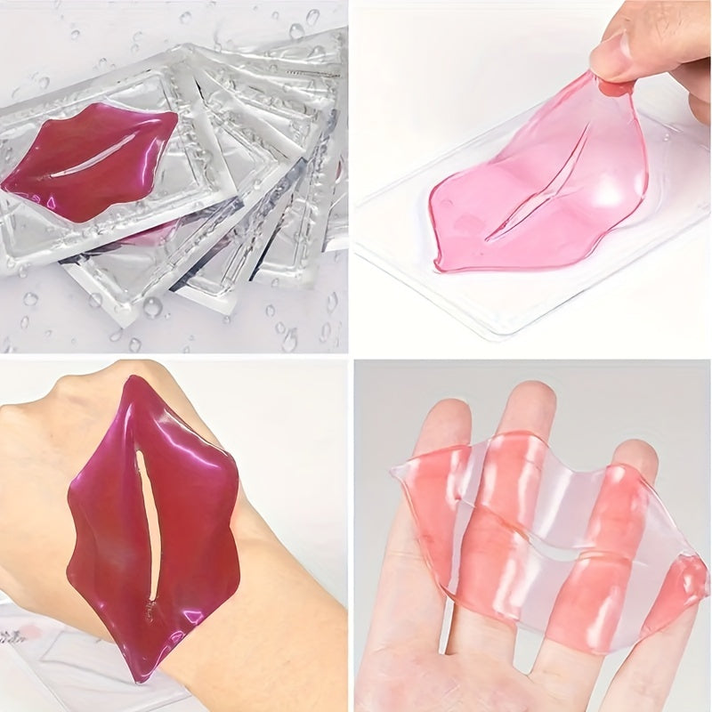 10pcs Hydrating Pink Lip Mask Patches - Moisturize & Revitalize Lips