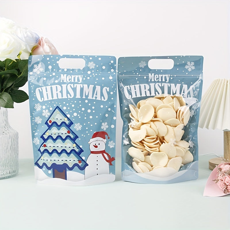 10pcs Christmas Handheld Sealed Bone Bag Inner Transparent Subbag