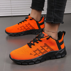 Breathable Flying Woven Running Shoes Lightweight Shock Absorption Sneakers