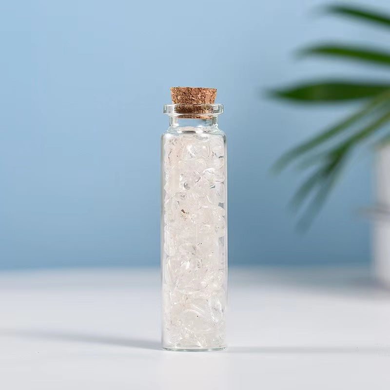 Natural Gemstone Ornament Crushed Stone Bottle