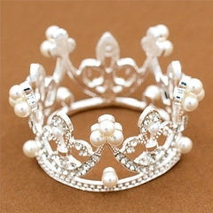 Bridal Crown Faux Pearl Princess Crystal Party Hair Accessory