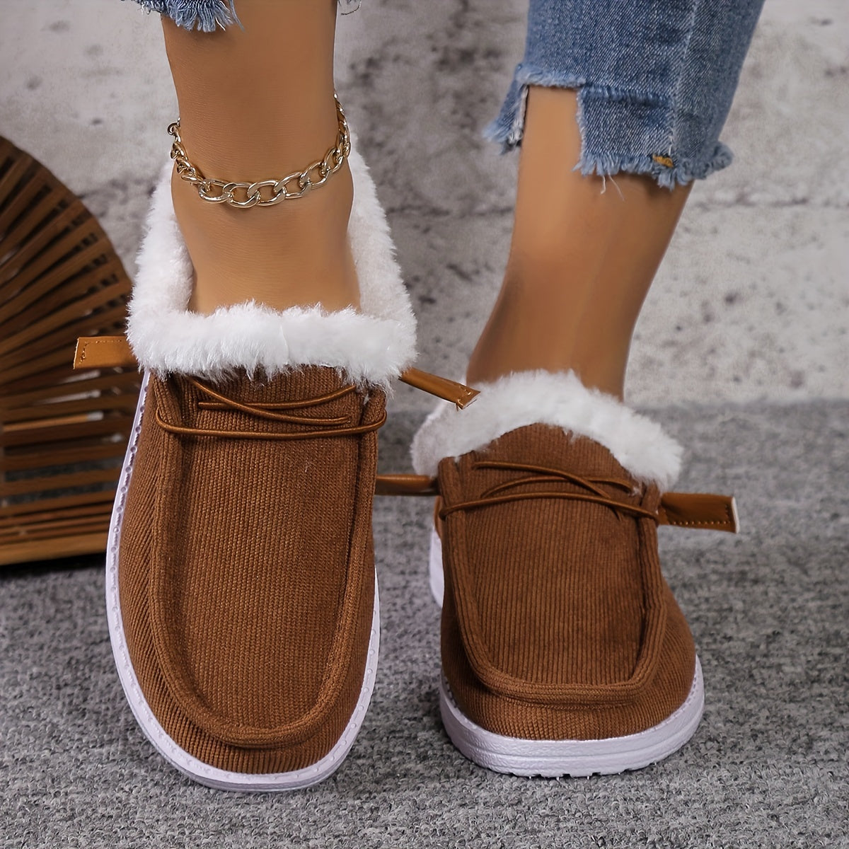 Women's Non slip Warm Sneakers Low Top Sport Shoes