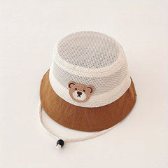 Kids' Cartoon Fisherman Hat Mesh Sun Basin Hat
