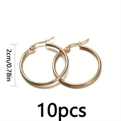 10pcs Golden Stainless Steel Earring Hooks for DIY Earrings Making