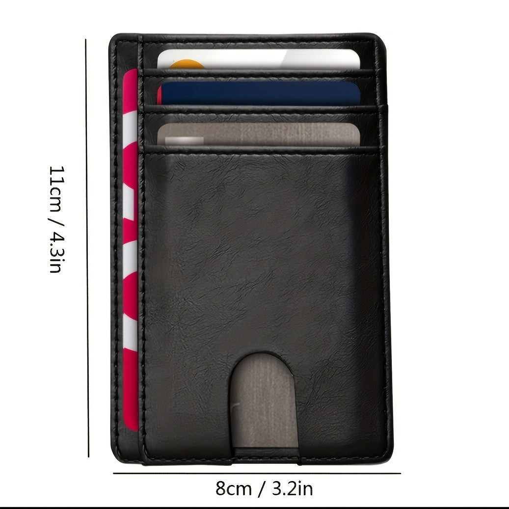 RFID Blocking Leather Wallet with Airtag Holder