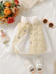 Baby Girls Warm Down Coat Kids Furry Stand Collar