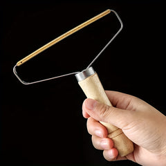 Wooden Handle Hair Remover for Dogs, Stainless Steel Double Sided