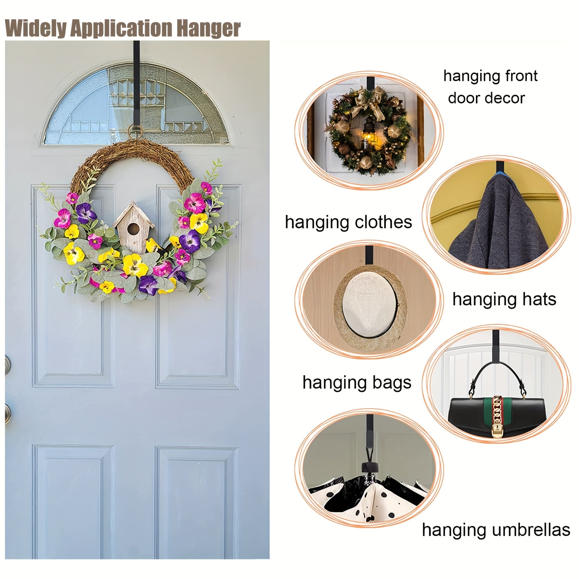 Metal Door Single Hook For Holiday Decorations 29.97 cm