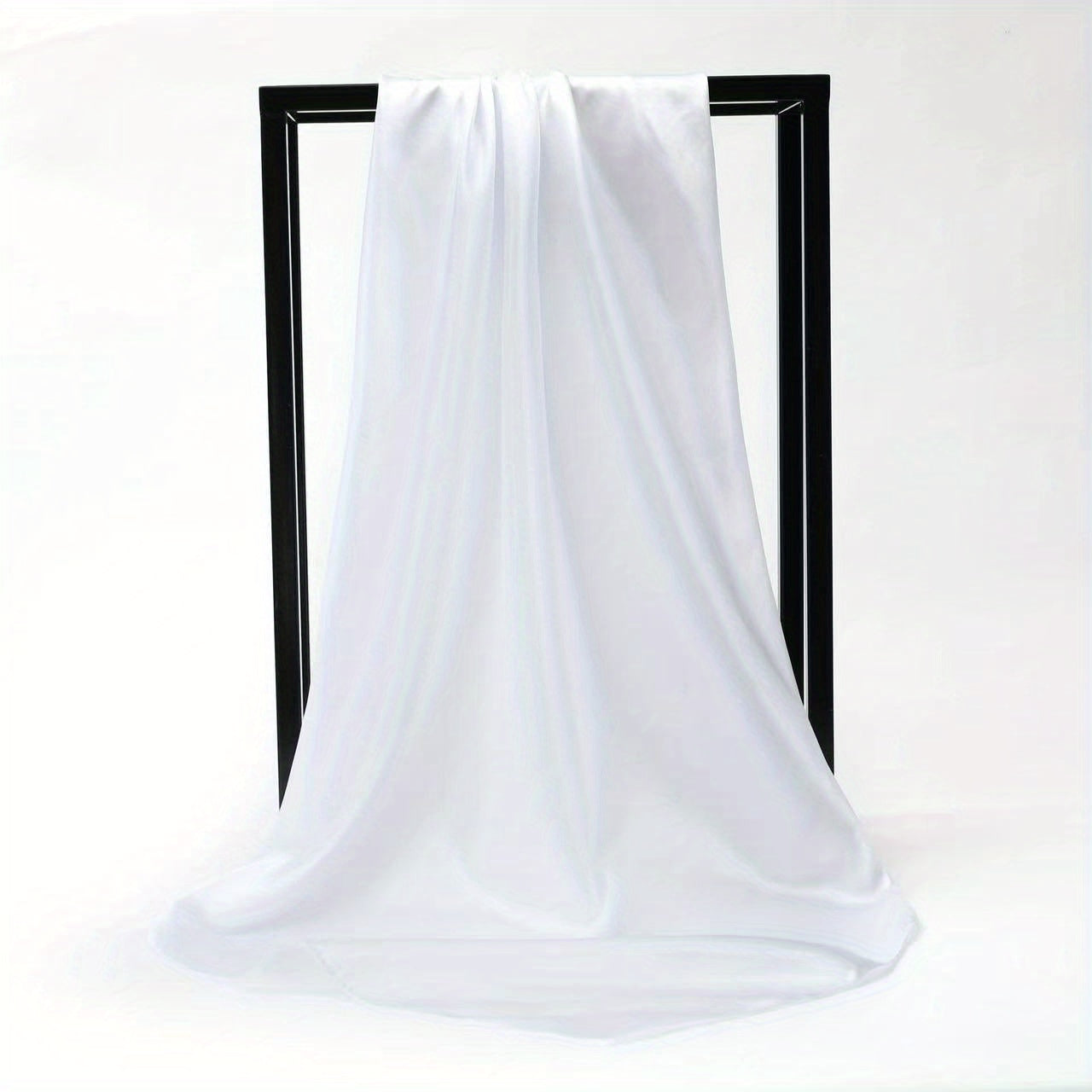 Solid Satin Shawl Bandana Silk Square Scarf Head Wrap Classic Sunscreen Travel
