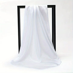 Solid Satin Shawl Bandana Silk Square Scarf Head Wrap Classic Sunscreen Travel