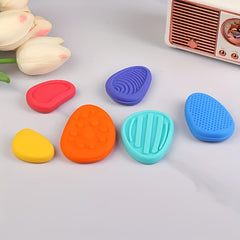 6pcs Soft Textured Fidget Stones, Teenagers & Adults, Durable, Colorful