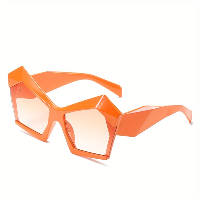 Y2K Irregular Cat Eye Sunglasses Jelly Frame Gradient Glasses UV400