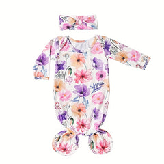 Newborn Photo Props Baby Wrap Set with Hairband