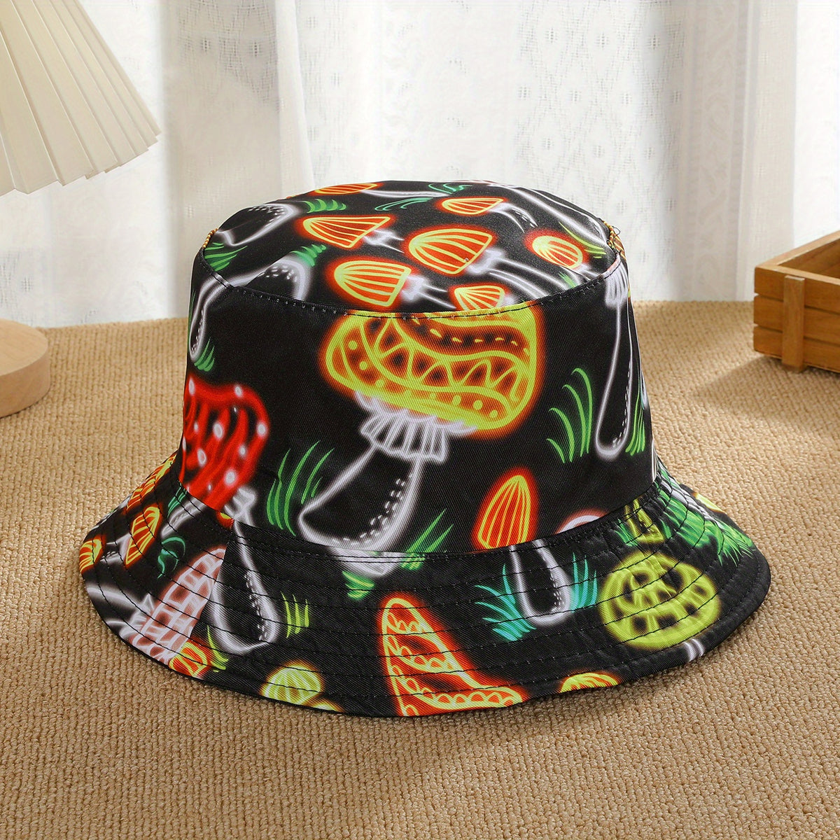 Men's Reversible Visor Windproof Street Bucket Hat