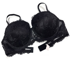  Floral Lace Molded Cup Padded Underwire Bra