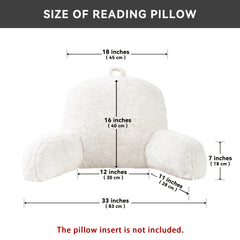 Faux Fur Reading Pillow Cover Soft Washable No Pillow Core