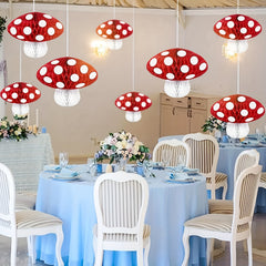 Enchanting 3D Mushroom Honeycomb Balls for Jungle Wonderland Party