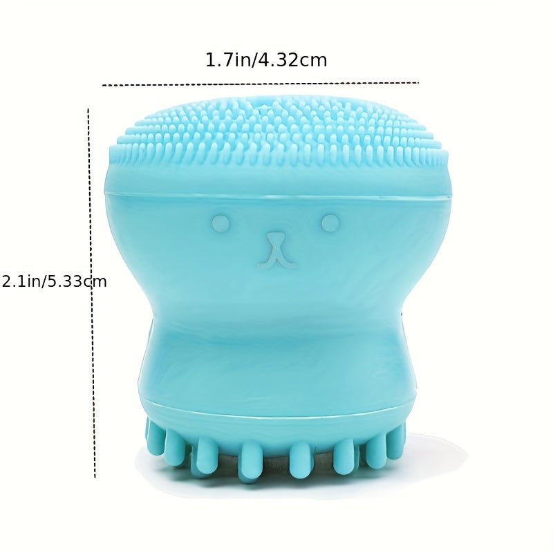 Silicone Exfoliating Facial Scrubber Brush Octopus Shape