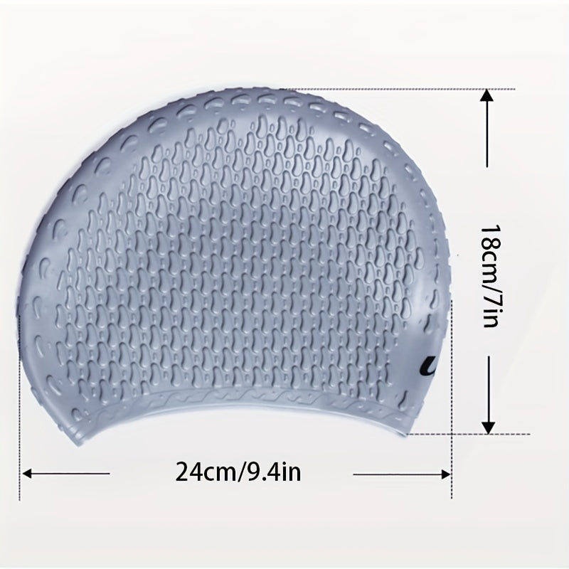Waterproof Swimming Cap for Women with Ear Protection and Long Hair