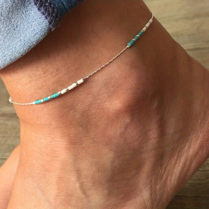 Copper Anklet Women's Thin Chain Foot Jewelry