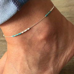 Copper Anklet Women's Thin Chain Foot Jewelry