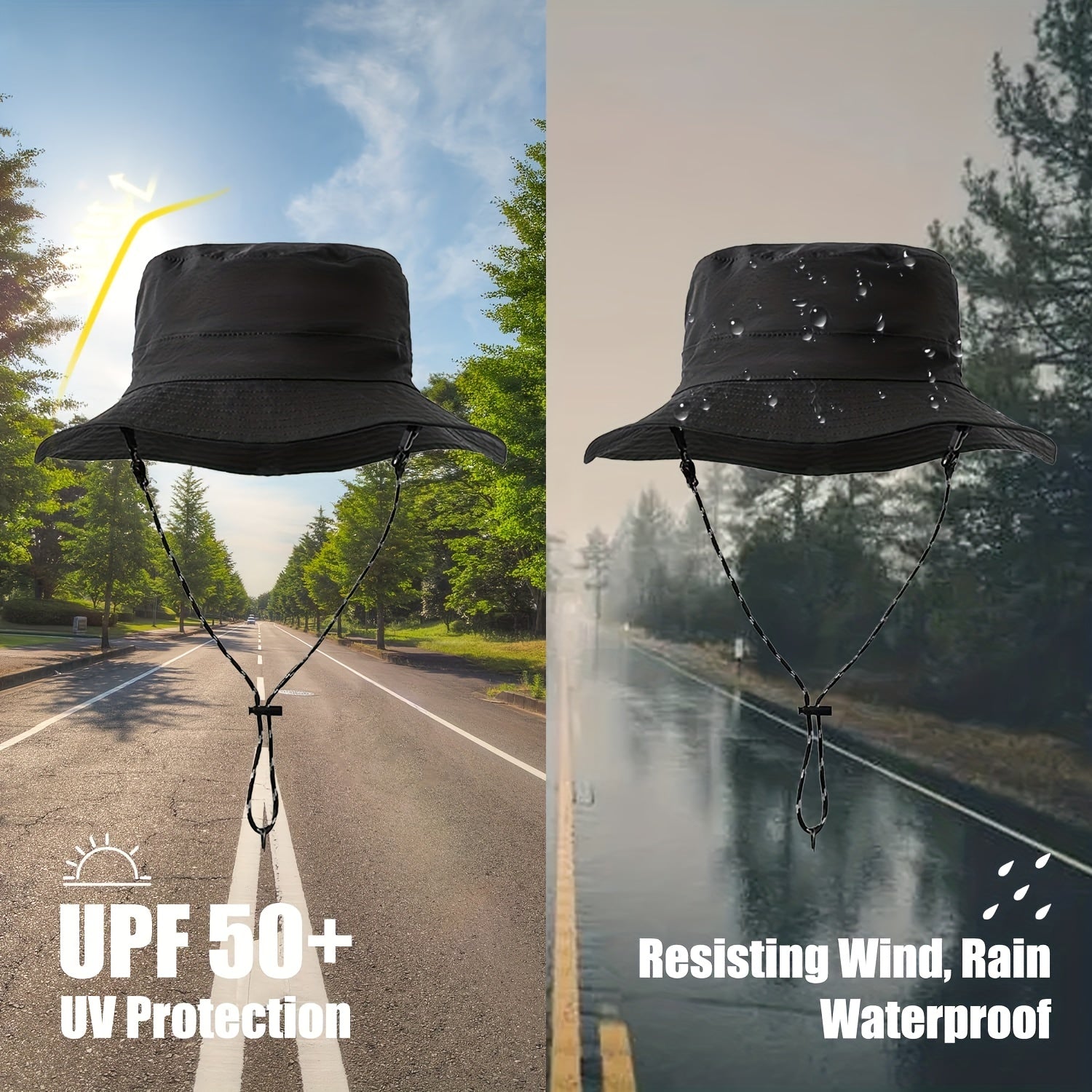 Breathable Waterproof Bucket Hat for Outdoor Sun Protection